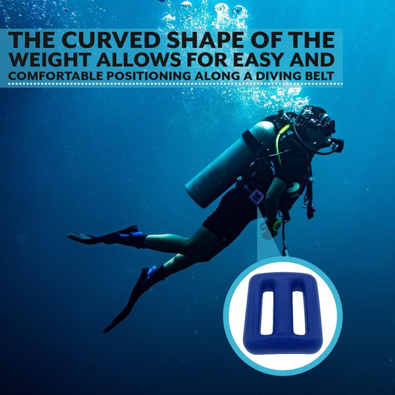 Poolzilla Vinyl Diving Weight for Scuba Diving, Durable Lead Weight with Slits for Placement Along Belt, Comes in 1.1LB(0.5KG) or 2.2LB(1KG) Sizes - Image 4